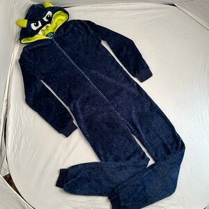 Jelli Fish Kids blue and yellow dragon union suit or pajamas